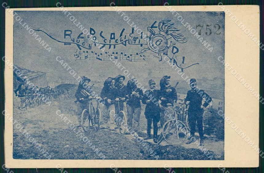 Militari VI Reggimento Bersaglieri Nucleo Ciclisti 752 cartolina XF1030 – fronte