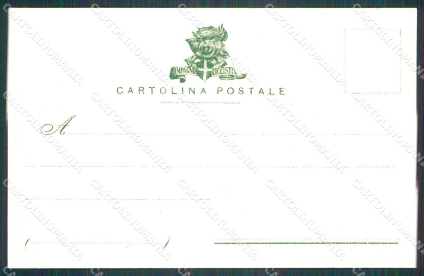 Militari 12º Reggimento Bersaglieri Compagnia Ciclisti cartolina XF1034 – retro