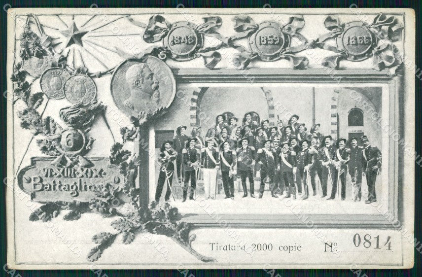 Militari VI Reggimento Bersaglieri VI XIII Battaglione 814/2000 cartolina XF1035 – fronte