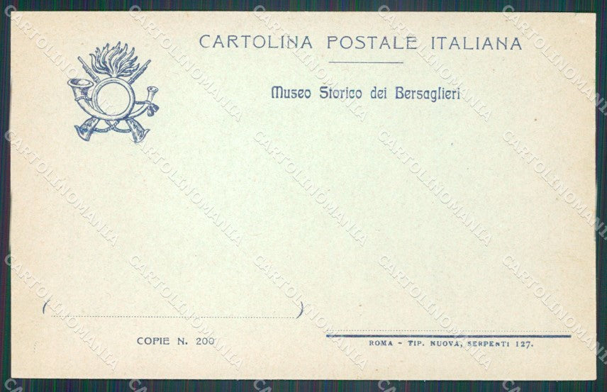 Militari Bersaglieri Crimea Roma Alessandro La Marmora cartolina XF1038 – retro