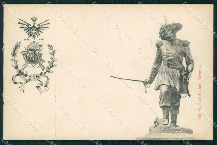 Militari VI Reggimento Bersaglieri Alessandro La Marmora cartolina XF1041 – fronte