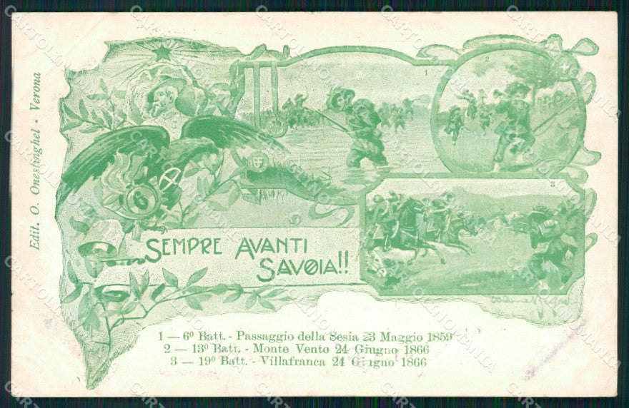 Militari VI Reggimento Bersaglieri Villafranca La Marmora cartolina XF1050 – fronte