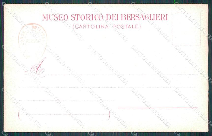 Militari Bersaglieri Alessandro La Marmora cartolina XF1056 – retro