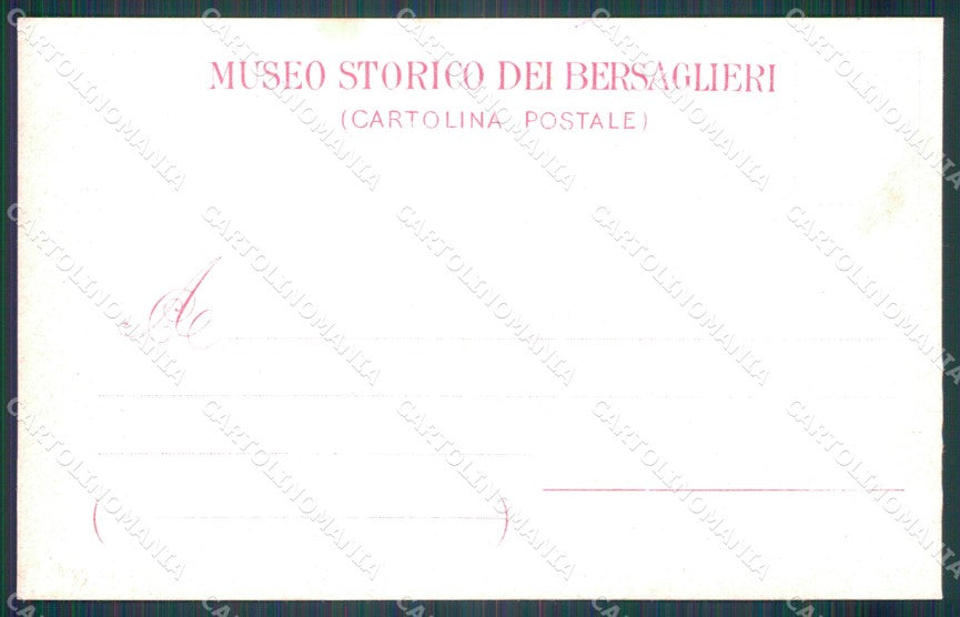 Militari Bersaglieri Alessandro La Marmora cartolina XF1057 – retro
