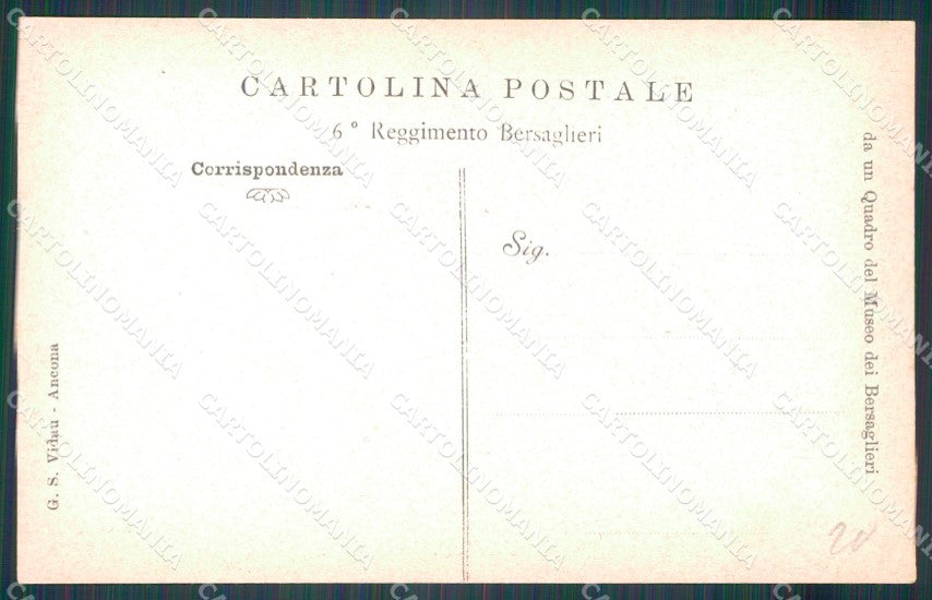 Militari VI Regg 19º Batt Bersaglieri Villafranca 361/500 cartolina XF1060 – retro