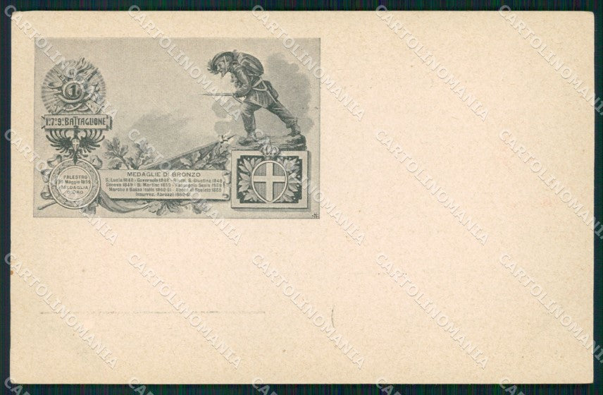 Militari I Reggimento Bersaglieri Palestro cartolina XF1066 – fronte