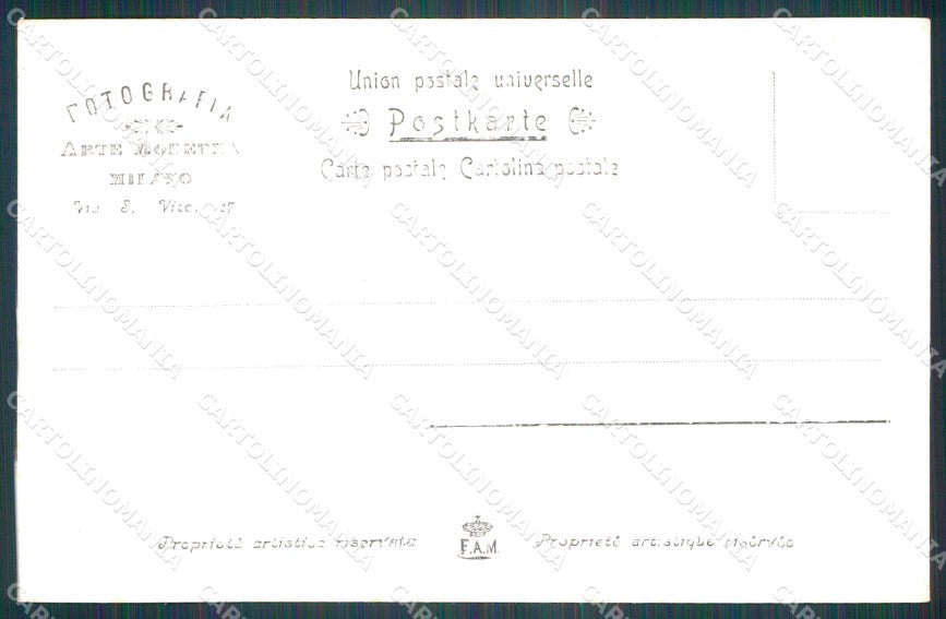 Militari VII Reggimento Bersaglieri Milano cartolina XF1089 – retro