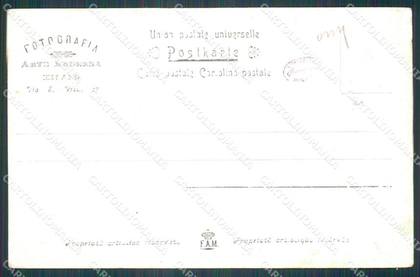 Militari VII Reggimento Bersaglieri Milano cartolina XF1093 – retro