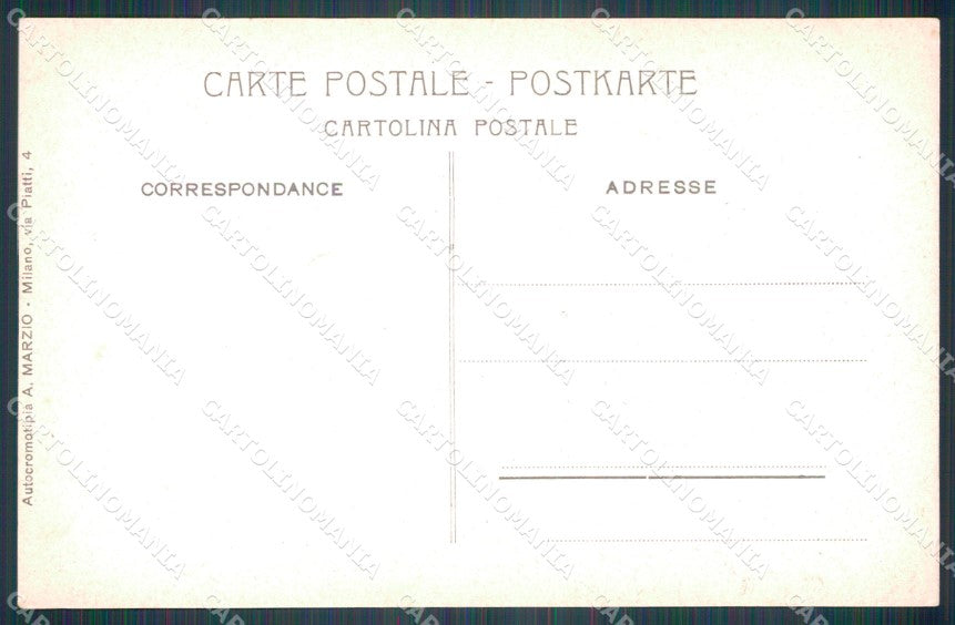 Militari VI Reggimento Bersaglieri Passaggio Sesia 1906 cartolina XF1094 – retro