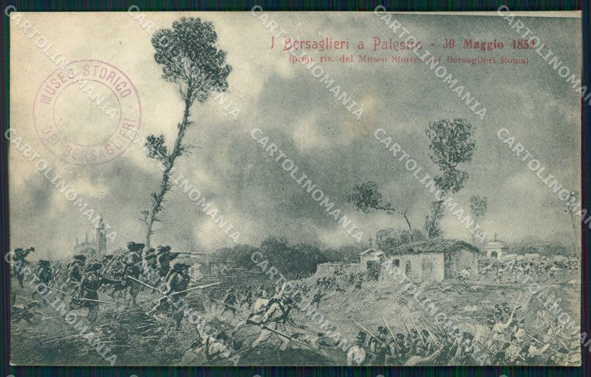 Militari Bersaglieri Palestro cartolina XF1096 – fronte
