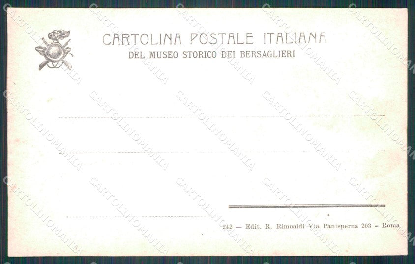 Militari Bersaglieri Palestro cartolina XF1096 – retro