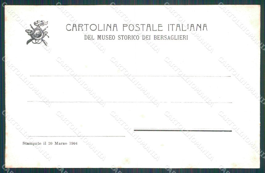 Militari Bersaglieri Luciano Manara Roma cartolina XF1100 – retro