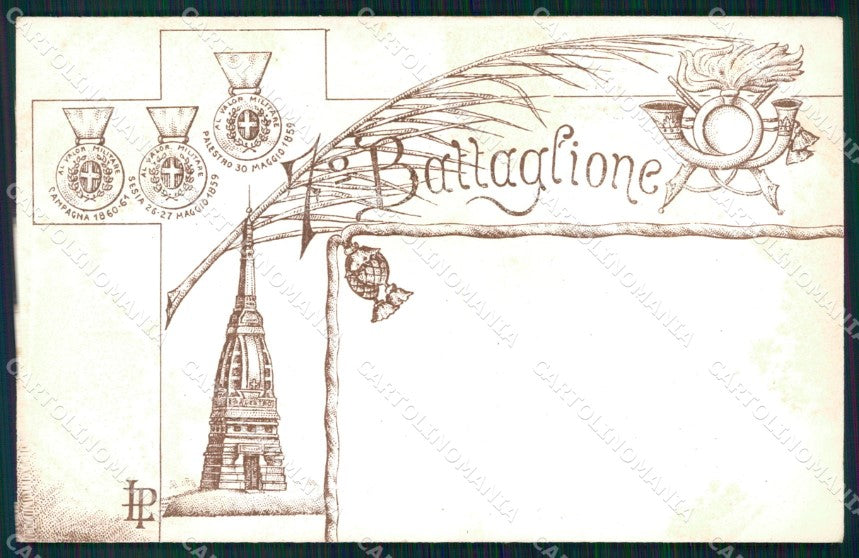Militari VII Battaglione Bersaglieri cartolina XF1103 – fronte