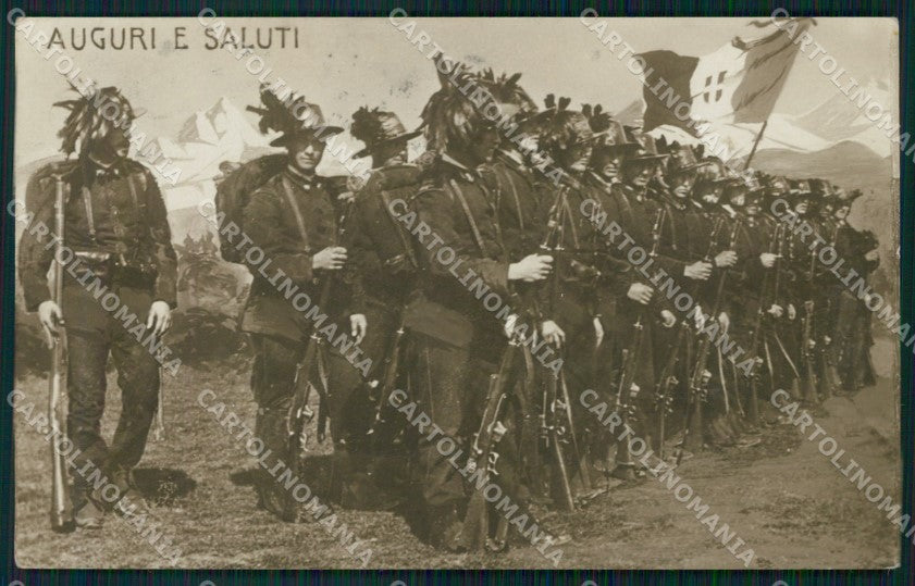 Militari Propaganda Bersaglieri Tricolore Foto cartolina XF1121 – fronte