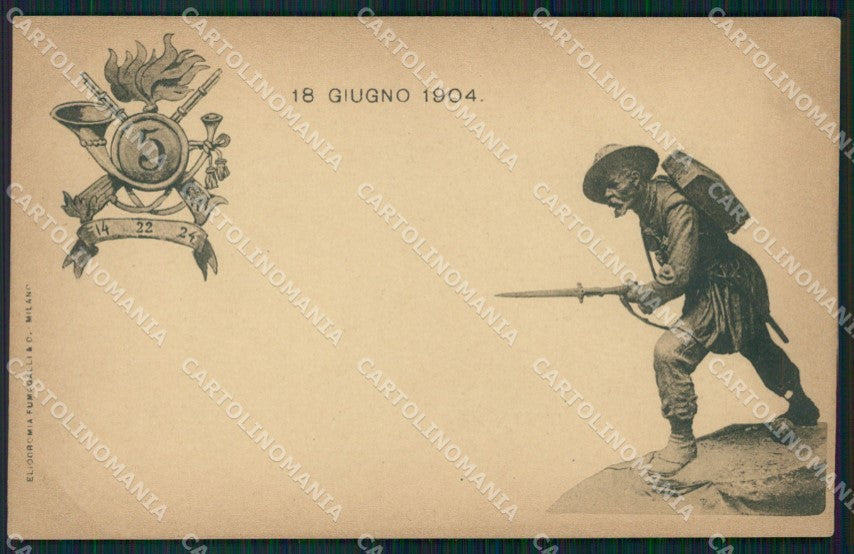 Militari V Reggimento Bersaglieri cartolina XF1132 – fronte