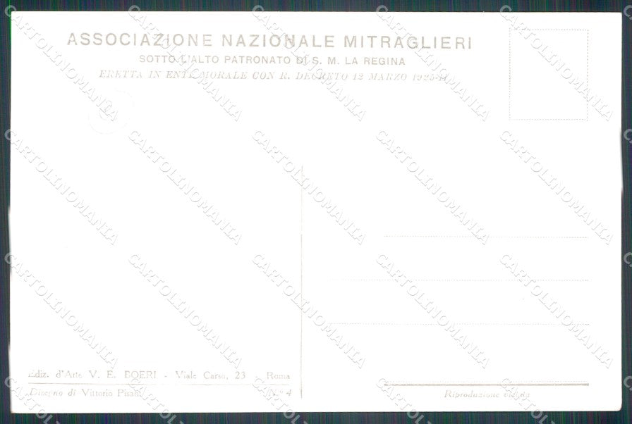 Militari Associazione Mitraglieri Pisani Boeri cartolina XF1141 – retro