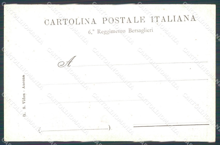 Militari VI Reggimento Bersaglieri Tiratura 711/1000 cartolina XF1165 – retro