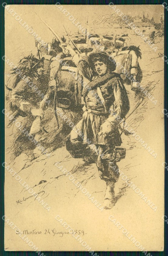 Militari VIII Reggimento Bersaglieri Cammarano STRAPPINO cartolina XF1170 – fronte