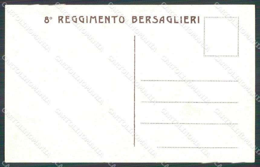 Militari VIII Reggimento Bersaglieri Cammarano cartolina XF1171 – retro
