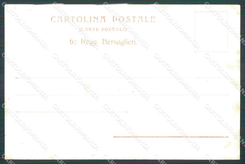 Militari VI Reggimento Bersaglieri Tiratura 317/1000 cartolina XF1175 – retro
