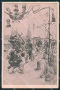 Militari VII Reggimento Bersaglieri Ciclisti STRAPPINO PIEGA cartolina XF1180 – fronte