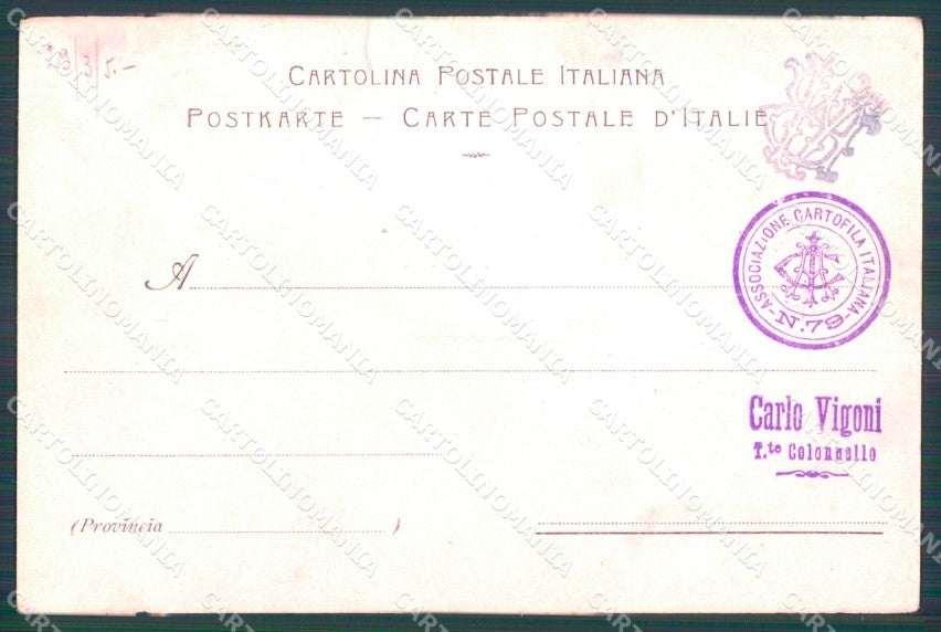 Militari VII Reggimento Bersaglieri Ciclisti STRAPPINO PIEGA cartolina XF1180 – retro