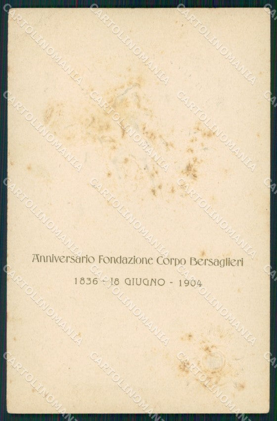 Militari Anniversario Fondazione Corpo Bersaglieri cartolina XF1190 – fronte