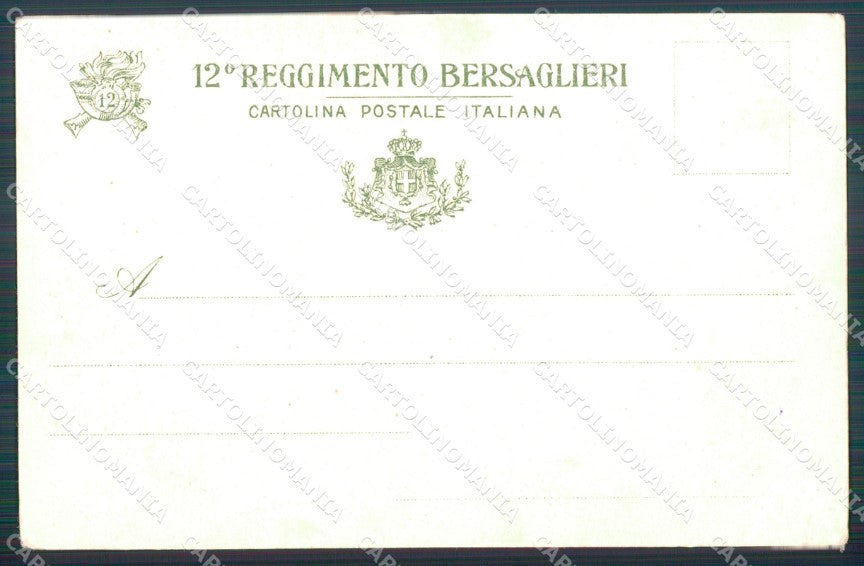 Militari 36º Battaglione 11ª Compagnia Bersaglieri Brescia cartolina XF1195 – retro