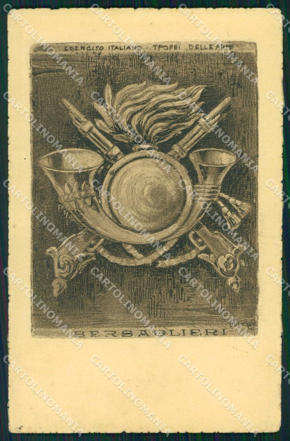 Militari Esercito Italiano Trofei Bersaglieri FORO cartolina XF1198 – fronte