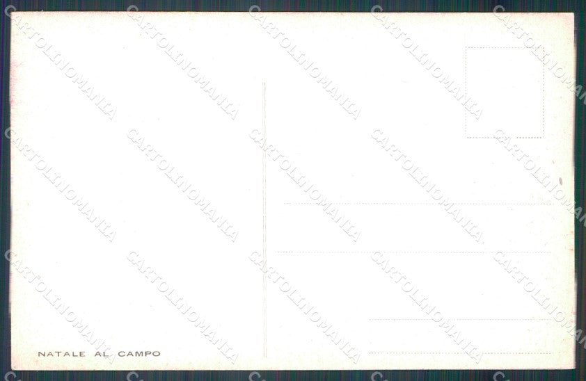 Militari Propaganda WWI Bersaglieri Natale al Campo Villani cartolina XF1219 – retro