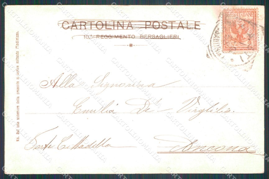 Militari X Reggimento Bersaglieri Savoia Decreto Formazione cartolina XF1245 – retro