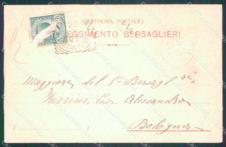Militari IX Reggimento Bersaglieri PIEGHINA cartolina XF1256 – retro