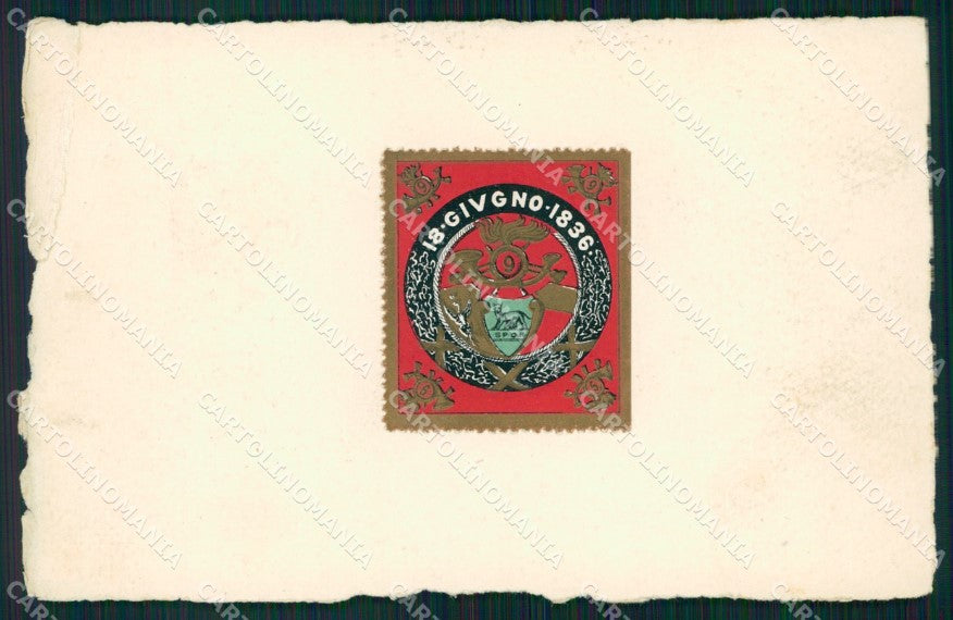 Militari IX Reggimento Bersaglieri Roma PIEGA cartolina XF1257 – fronte