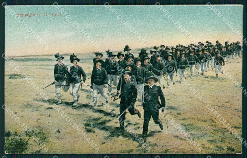 Militari Esercito Bersaglieri di Corsa cartolina XF1265 – fronte