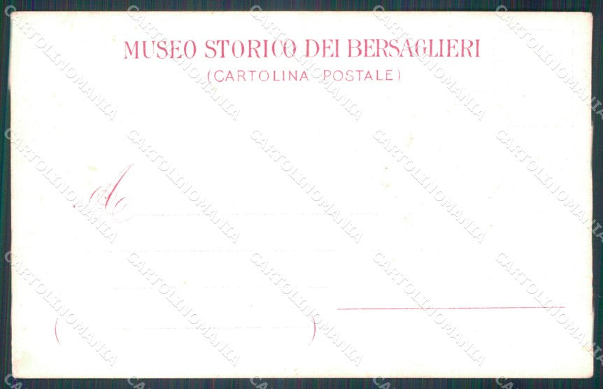 Militari Museo Bersaglieri La Marmora Rilievo cartolina XF1267 – retro