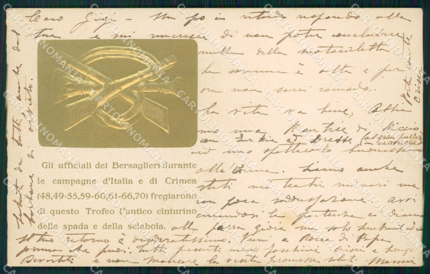 Militari Campagne D'Italia Crimea Bersaglieri cartolina XF1269 – fronte