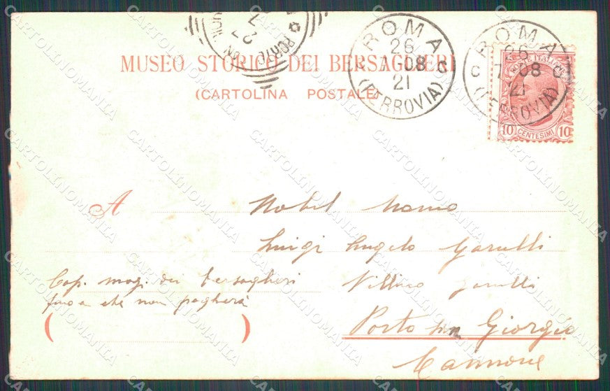 Militari Campagne D'Italia Crimea Bersaglieri cartolina XF1269 – retro