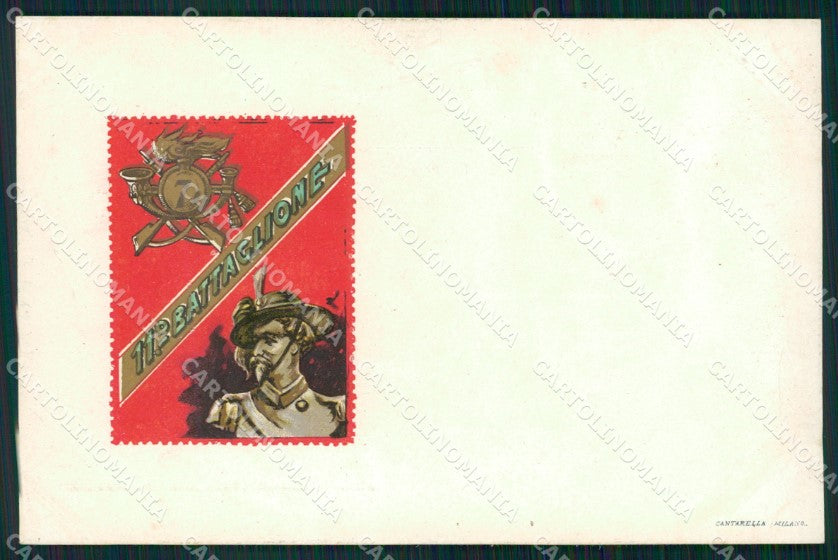Militari VII Reggimento Bersaglieri 11º Battaglione PIEGHINA cartolina XF1280 – fronte
