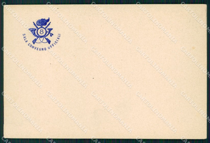 Militari VIII Reggimento Bersaglieri Sala Convegno Ufficiali cartolina XF1303 – fronte