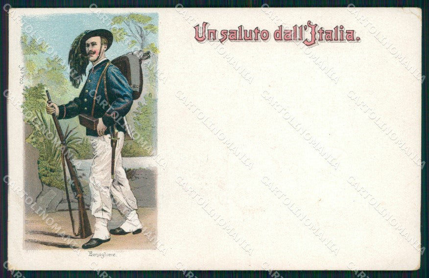 Militari Bersaglieri Esercito Italiano cartolina XF1316 – fronte