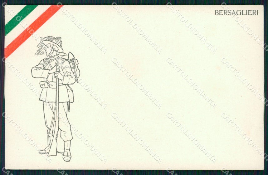 Militari Esercito Italiano Bersaglieri PIEGHINA cartolina XF1324 – fronte