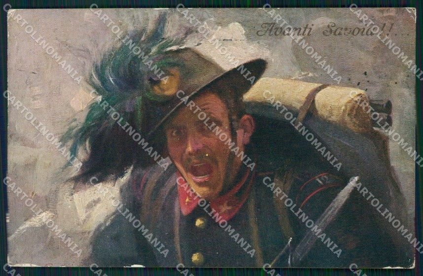 Militari Propaganda WWI Bersaglieri Credo del Soldato cartolina XF1346 – fronte