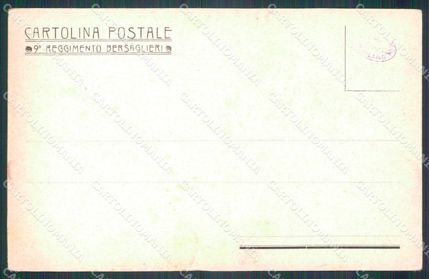 Militari IX Regg Bersaglieri 32º Batt 11º Compagnia Valguarnera cartolina XF1357 – retro