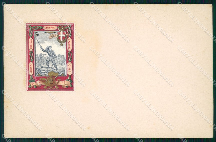 Militari II Reggimento II IV XVII Battaglione Bersaglieri Gaeta cartolina XF1373 – fronte