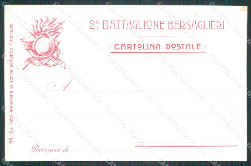 Militari II Batt Bersaglieri Anniversario Fondazione 311/1000 cartolina XF1377 – retro
