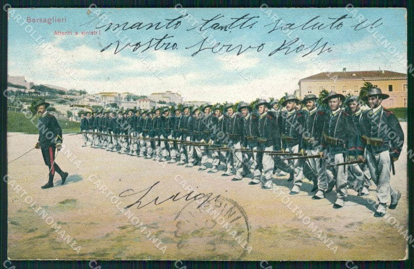 Militari Regio Esercito Bersaglieri PIEGHINE cartolina XF1388 – fronte