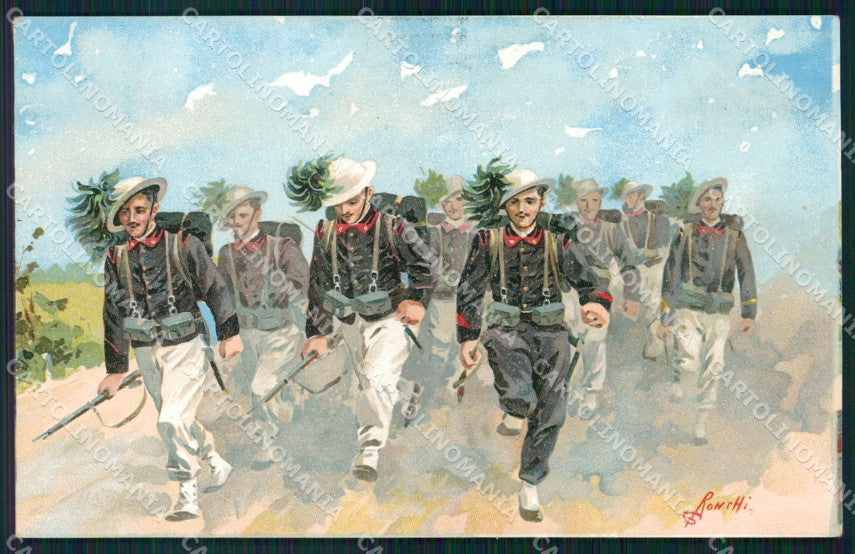 Militari Regio Esercito Italiano Bersaglieri Ronetti cartolina XF1393 – fronte