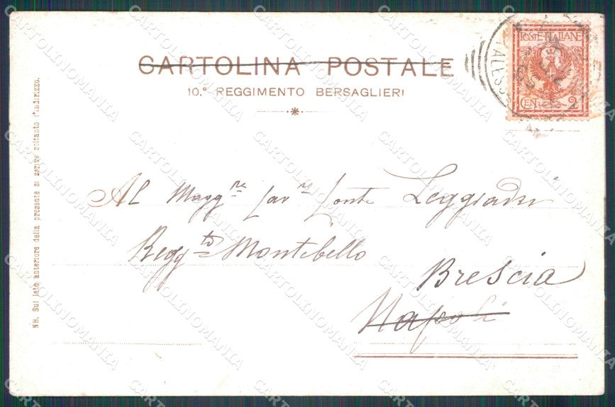 Militari X Reggimento Bersaglieri Savoia La Marmora ABRASA cartolina XF1402 – retro