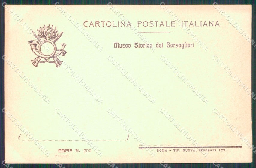 Militari Museo Storico Bersaglieri Alessandro La Marmora cartolina XF1415 – retro