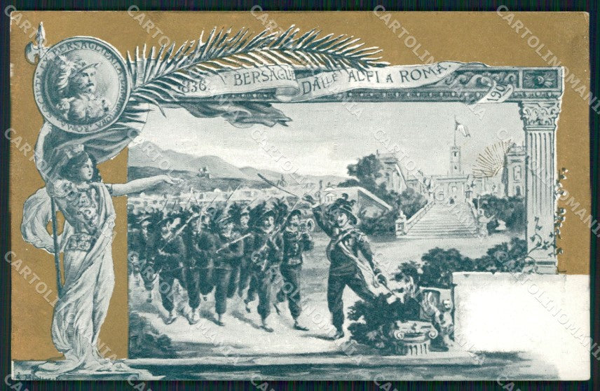 Militari Società Ex Bersaglieri cartolina XF1420 – fronte